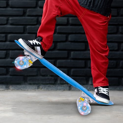 MalPlay Pennyboard se svítícími LED kolečky 56 cm, modrý