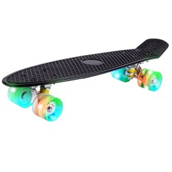 MalPlay Pennyboard se svítícími LED kolečky 60 cm, černý