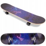 MalPlay Skateboard s oboustranným potiskem 77 cm, Galaxy