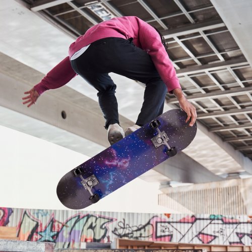 MalPlay Skateboard s oboustranným potiskem 77 cm, Galaxy