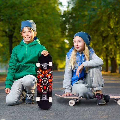 MalPlay Skateboard s oboustranným potiskem 77 cm, Lev