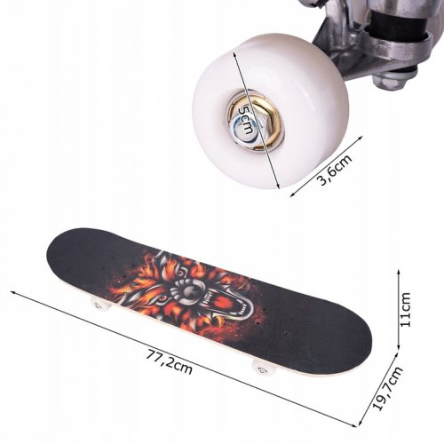 MalPlay Skateboard s oboustranným potiskem 77 cm, Lev