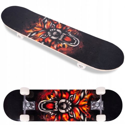 MalPlay Skateboard s oboustranným potiskem 77 cm, Lev