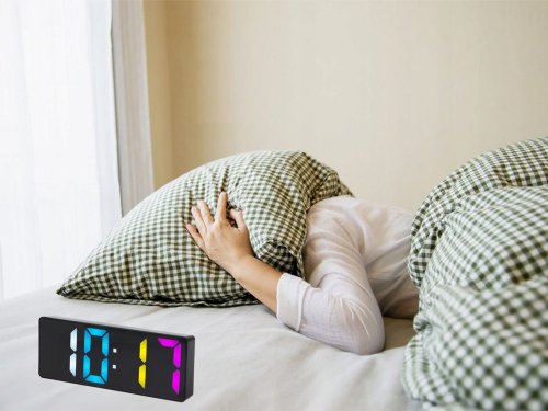 Verk 27437 Multifunkční hodiny s budíkem a teploměrem, černé