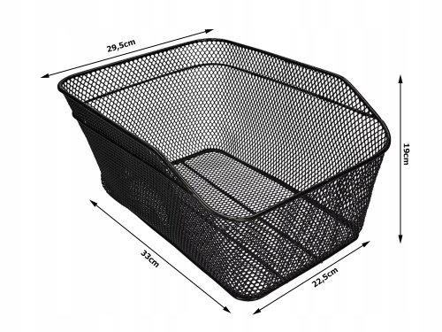 Verk 14573 Koš na zadní nosič kola 33x29x19cm, černý