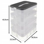 Kruzzel 25758 Úložný box na stavebnici, 29 l, 4 patra 