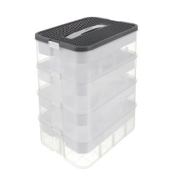 Kruzzel 25758 Úložný box na stavebnici, 29 l, 4 patra 