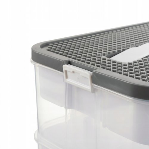 Kruzzel 25759 Úložný box na stavebnici, 35 l, 5 pater 