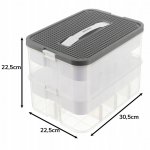 Kruzzel 25756 Úložný box na stavebnici, 15 l, 2 patra