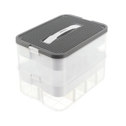 Kruzzel 25756 Úložný box na stavebnici, 15 l, 2 patra 