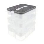 Kruzzel 25757 Úložný box na stavebnici, 22 l, 3 patra