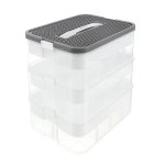 Kruzzel 25757 Úložný box na stavebnici, 22 l, 3 patra 