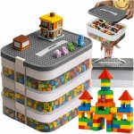 Kruzzel 25757 Úložný box na stavebnici, 22 l, 3 patra 