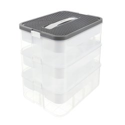 Kruzzel 25757 Úložný box na stavebnici, 22 l, 3 patra 