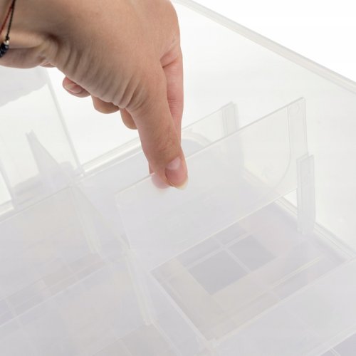 Kruzzel 25757 Úložný box na stavebnici, 22 l, 3 patra 