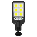 Pronett XJ5640 Solárne pouličné osvetlenie 72 LED COB, IP65, 2,5 W, čierna