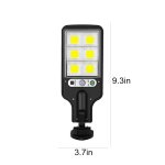 Pronett XJ5640 Solárne pouličné osvetlenie 72 LED COB, IP65, 2,5 W, čierna