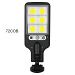 Pronett XJ5640 Solárne pouličné osvetlenie 72 LED COB, IP65, 2,5 W, čierna