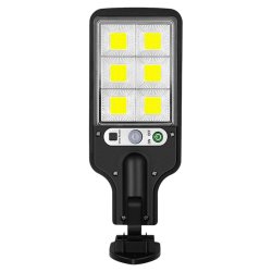 Pronett XJ5640 Solárne pouličné osvetlenie 72 LED COB, IP65, 2,5 W, čierna