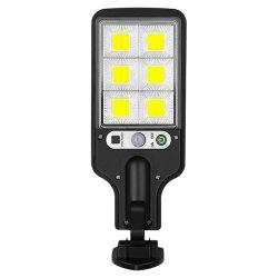 Pronett XJ5640 Solárne pouličné osvetlenie 72 LED COB, IP65, 2,5 W, čierna