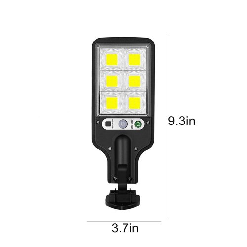 Pronett XJ5640 Solárne pouličné osvetlenie 72 LED COB, IP65, 2,5 W, čierna