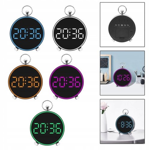 Pronett XJ5739 Multifunkčné hodiny s budíkom a teplomerom, modré číslice