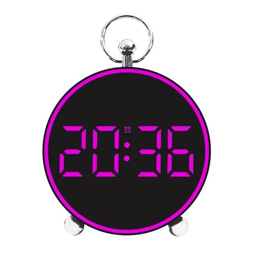 Pronett XJ5739 Multifunkčné hodiny s budíkom a teplomerom, modré číslice