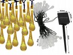 Verk 12380 Solárna svetelná reťaz, kvapky 100 LED, teplá biela