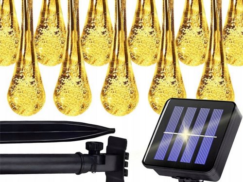 Verk 12380 Solárna svetelná reťaz, 20 LED diód, teplá biela