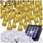 Verk 12380 Světelný řetěz solární, kapky 50 LED, teplá bílá