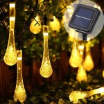 Verk 12380 Světelný řetěz solární, kapky 50 LED, teplá bílá