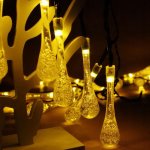 Verk 12380 Světelný řetěz solární, kapky 50 LED, teplá bílá