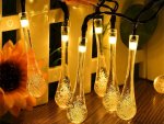 Verk 12380 Světelný řetěz solární, kapky 50 LED, teplá bílá