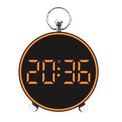 Pronett XJ5739 Multifunkčné hodiny s budíkom a teplomerom, oranžové číslice