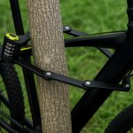 Trizand 25733 Skladací kódový zámok na bicykel, čierny