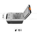 Teesa TSA5008 Turistická chladnička s kompresorom DC12/24V AC 230V, 13 l čierna