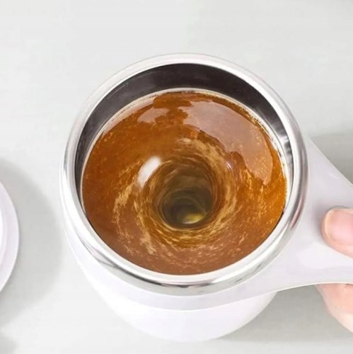 APT DA347 Samomíchací šálek na kávu 380 ml, bílý