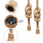 APT ZD151A Stropní závěsné svítidlo z jutového lana, 2 svítidla