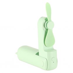 KIK KX3075 Skladací ventilátor, USB, 1200 mAh, USB-C, zelený