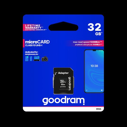 Goodram MicroSD 32 GB Class 10 UHS-I SD + adaptér