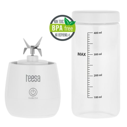 Teesa TSA3543 Přenosný smoothie mixér 450 ml, 100W, bílý