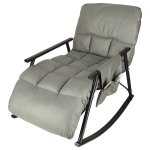 KIK KX3081 Záhradné hojdacie kreslo s matracom, 100 kg, sivé