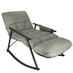 KIK KX3081 Záhradné hojdacie kreslo s matracom, 100 kg, sivé