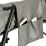 KIK KX3081 Záhradné hojdacie kreslo s matracom, 100 kg, sivé