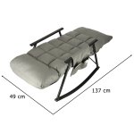 KIK KX3081 Záhradné hojdacie kreslo s matracom, 100 kg, sivé