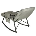 KIK KX3081 Záhradné hojdacie kreslo s matracom, 100 kg, sivé