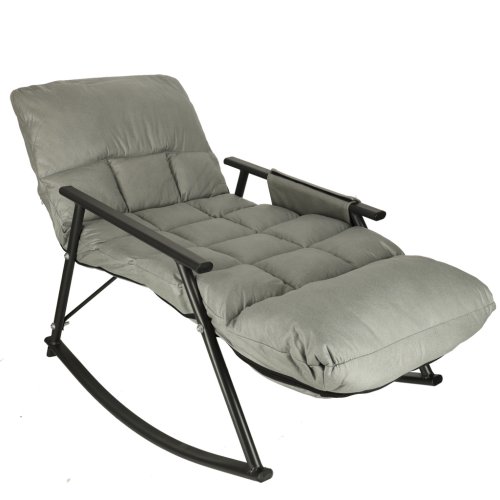 KIK KX3081 Záhradné hojdacie kreslo s matracom, 100 kg, sivé