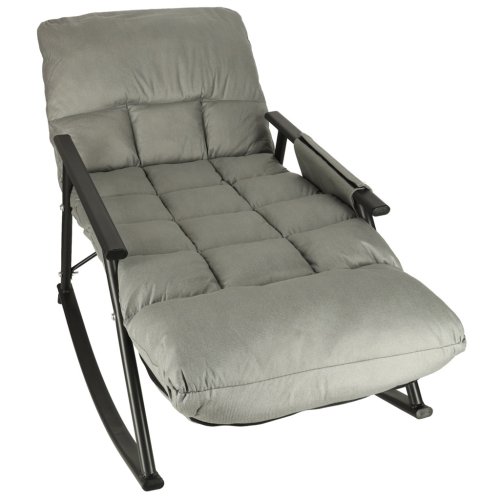 KIK KX3081 Záhradné hojdacie kreslo s matracom, 100 kg, sivé