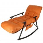 KIK KX3081 Zahradní houpací křeslo s matrací, 100 kg, oranžová