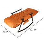 KIK KX3081 Zahradní houpací křeslo s matrací, 100 kg, oranžová